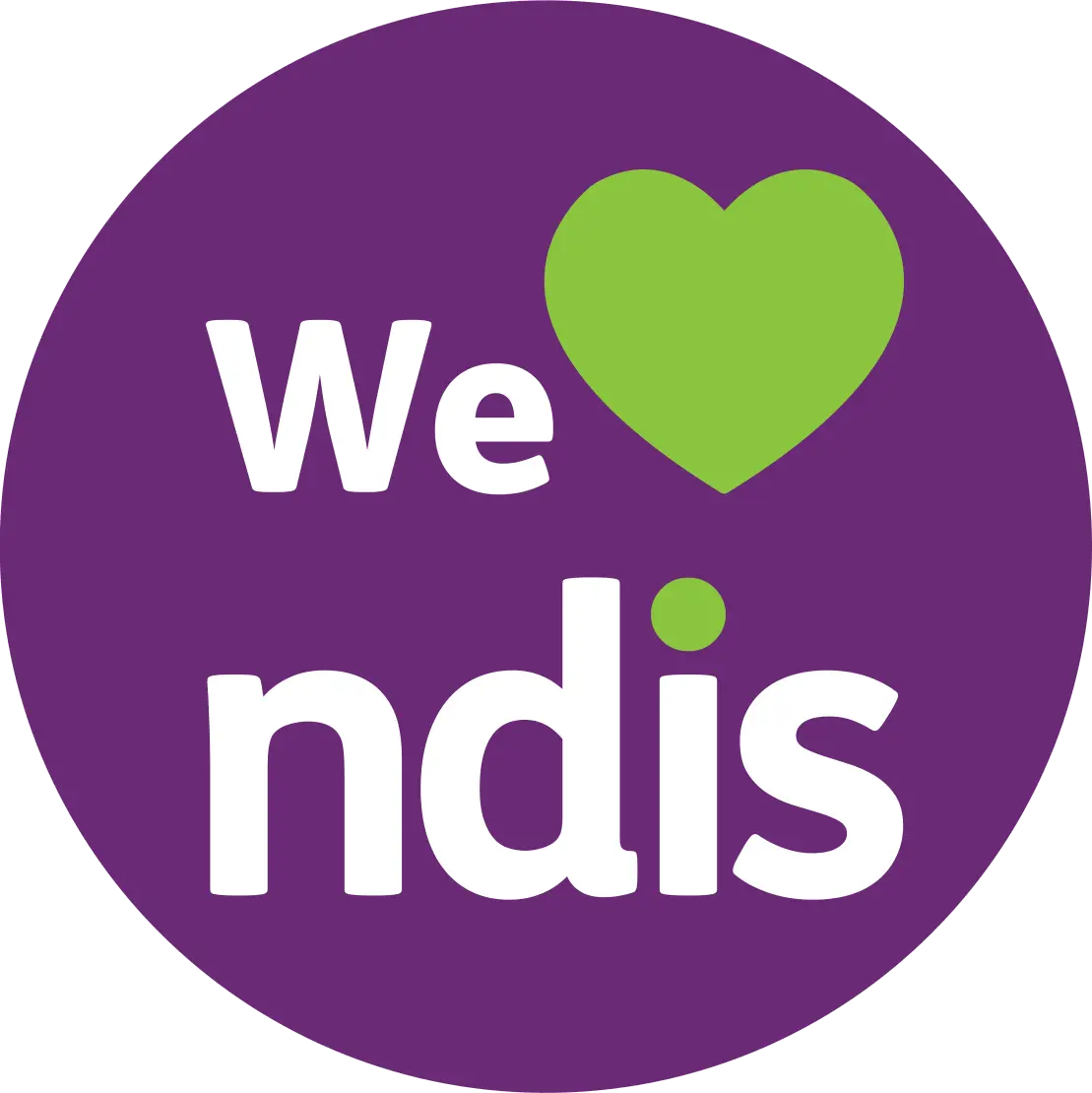 We love NDIS logo, representing support and commitment to the National Disability Insurance Scheme, NDIS Continence care Support Provider in Clyde North - Melbourne